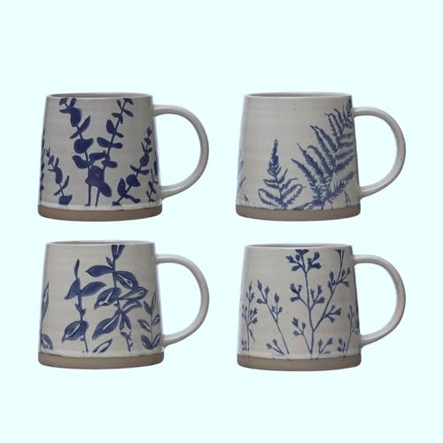 Tazón de cerámica artesanal estampado 16 oz miniatura 1