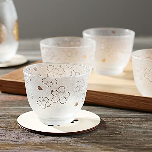Set de 4 vasos de vidrio Frosted Ice Crystal 6oz miniatura 3