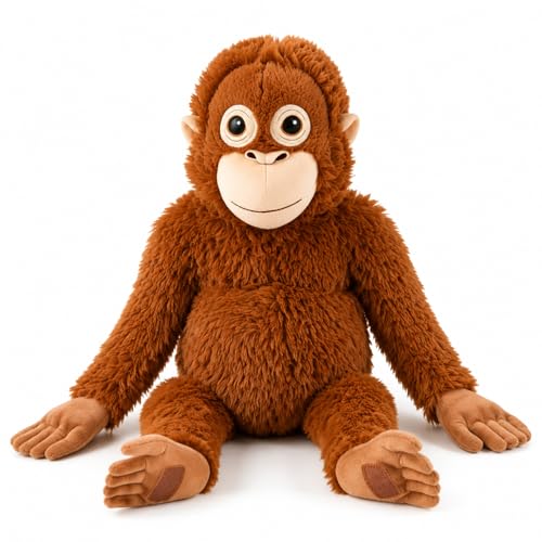 Ayucanpeng Punch Monkey Plüschtier 66 cm großer Orang-Utan Großes Orang Utan Kuscheltier Kuscheltier aus umweltfreundlichem Plüschmaterial Ideal für Fans & Tierliebhaber
