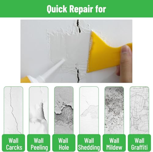 Image of Wall repair paste (150g x 3) wall putty paste, wall crack repair for walls Holes & Damage | wall crack filler, DIY wall paint repair | Wall putty Filler, putty paste, wall paint repair (450g)