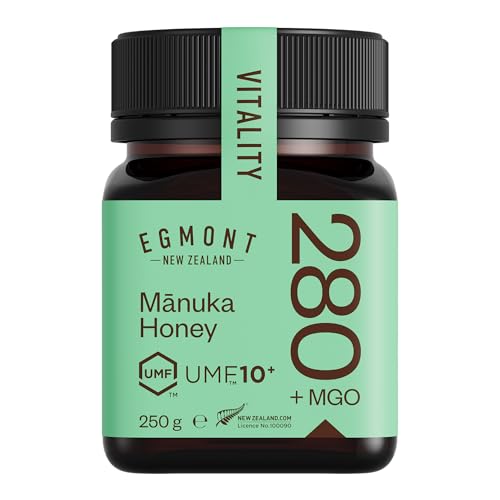 Egmont Honey Miele Manuka 280+ MGO originale dalla Nuova Zelanda (250 g) UMF 10+ - 100% puro, certificato, attivo Miele Manuka
