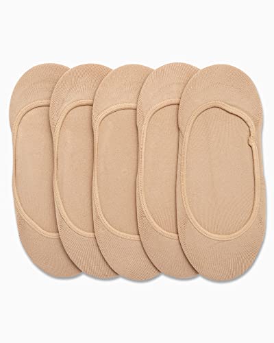 Calvin Klein Women’s Socks – Lightweight No Show Liners (5 Pack), Size Shoe Size: 4-10, Nude #TOP3