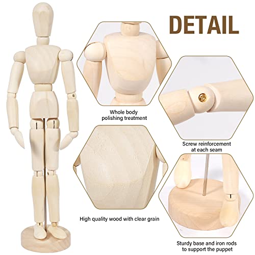 Dualshine L062-2PCS-MUTOUREN 12'' Wood Poseable Mannequin thumb #4