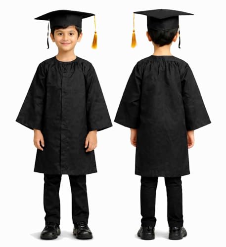 Image of Graduation gown for kids with Cap for convocation dress for school ceremony
