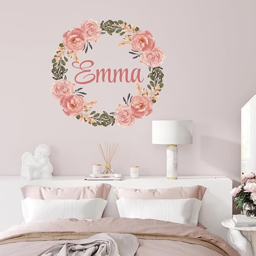 Vinilo decorativo floral rosa personalizada 15x15 pulgadas
