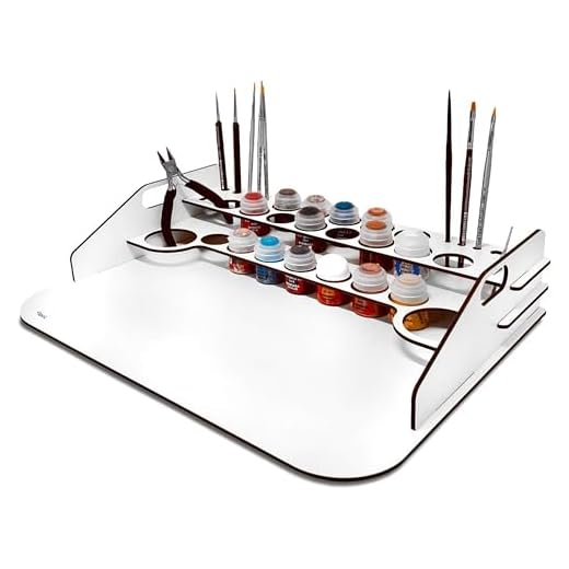 Paint Station Pinturas Citadel pequeña, Ordena los Pinceles Miniatura, Herramientas Modelismo, Acrilicos para Pintar Warhammer, Warhammer 40K, Maquetas