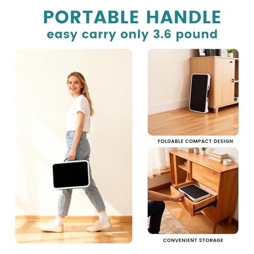 OLIXIS Foldable Step Stool 2 PCS with Non-Slip Platform & Rubber Feet, 1-Step Ladder with Carrying Handle, 330lbs Capacity Sturdy Metal Foldable Stool for RV, Truck, Home Kitchen, Indoor & Outdoor Use by OLIXIS - Image 5