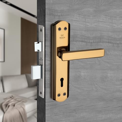 Image of Alwin PP07 BG, 7 Inch Iron Mortise Lockset, Single Action 6Levers Locking Mechanism with 2 Unique Combination Keys, Used in Left /Right Handed Doors in Home, Office, Hotels, Industries etc