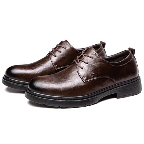 Chaussures en Cuir Vernies Homme confortables et légères de style britannique à lacets