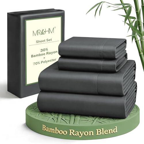 MR&HM Queen Sheet Set with Cooling Bamboo Blend