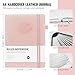 Rinrda Lined Journal Notebook A4 Thick Notebook 365 pages Leather Notebook for women 8.5x11 notebook college ruled for note taking Thick Journal for men A4 Pink Hardcover Leather notebook for school and work