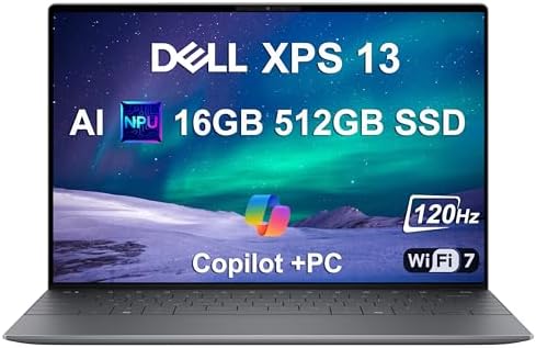 2025 Dell XPS 13 9345 Laptop, Copilot+ AI PC (13.4" FHD+ 120Hz, S...