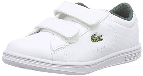 Lacoste Carnaby EVO Rei, Low-Top Unisex niños, Blanco Wht Wht Wht 21 g, 30 EU
