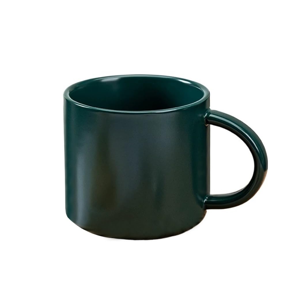 Nff Coffee Mug, Ceramic Solid Colour Large Breakfast Mug With Handle For Coffee, Milk, Tea, 340ml(Green)