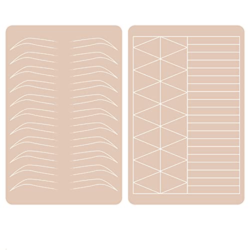 Guapa Silicone Eyebrow Practice Skin Ombre Powder Brows Fake Skin Sheet Double Sides Microblading Practice Skin for Tatto Artists and Beginners (1 piece)