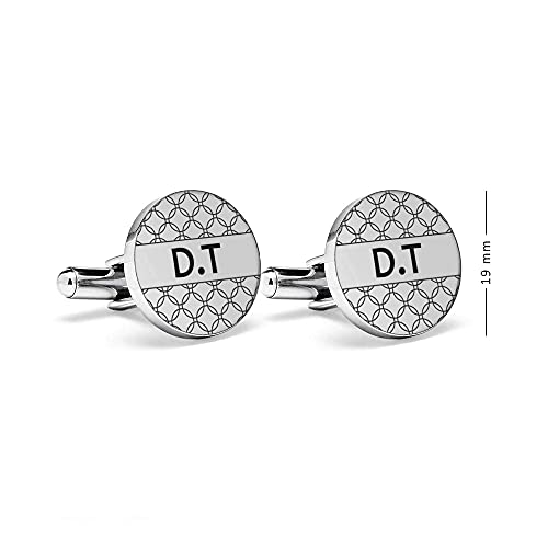 Mancuernillas personalizadas masculinas grabadas con inicial miniatura 5