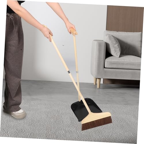 TOYZFRIENDY Schaufel Besen Set mit langem ergonomischem Holzgriff weichen Borsten für nahtloses Reinigen platzsparend leichtes Haushaltsreinigungsset für vielseitige Bodenreinigung in – Bild 7