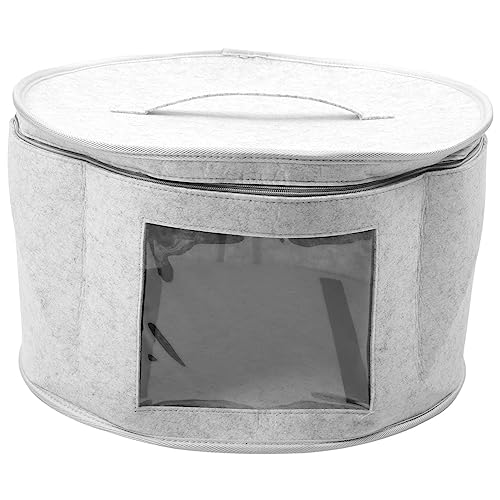 Anlayliay Caja organizadora redonda para sombreros de viaje, bolsa de almacenamiento plegable para sombreros con tapa a prueba de polvo, caja de almacenamiento para sombreros, cajas A
