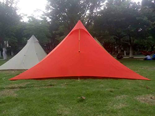 Tente intérieure en silicone étanche pour 2-4 personnes avec poteaux et tapis de sol rouge