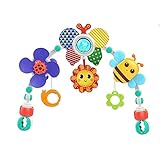 tinysiry Juguetes Colgantes para Actividades de bebés con mordedor Suave, Lindo Colgante, Cuerda para Tirar, Juguete Relajante, Cochecito de bebé de plástico, Arco de Juguete, Cuna, Juguete Colgan