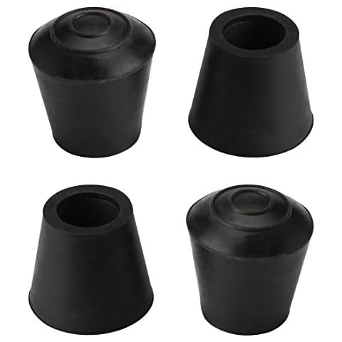 Chair Leg Floor Protectors,12mm 0.47 Inch Anti Slip Rubber Table Chair Leg Caps,Black, Fit Round Diameter 0.45"~0.49", 4 Pack Cover
