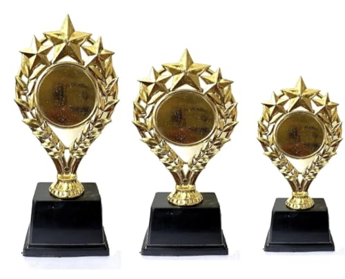Gold Trophies Set 23Cm 20Cm 17 Cm Multistar Award for Students Co...
