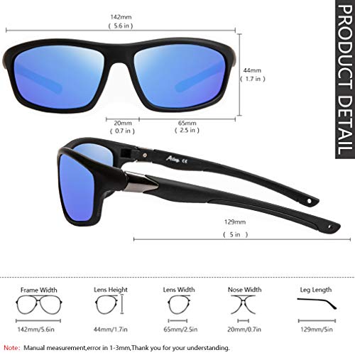 Image of A LONG Polarized Sports Sunglasses For Men Driving Fishing Running Cycling Glasses 100% UV Protection