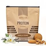 Vegan Protein Powder Vanilla Cookie - Vegan Meal Replacement Shake, Lactose & Dairy Free Plant Based Protein Shake with Fava, Mung, Rice & Pea Protein, Low Carb, Keto, Sugar & Gluten Free, 15 Servings