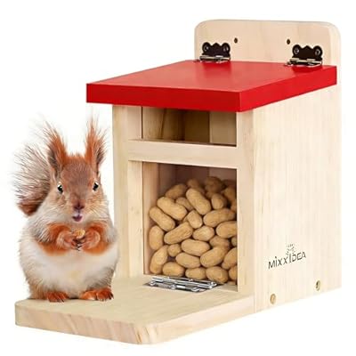 MIXXIDEA Squirrel Feeders for Outside Garden, W...