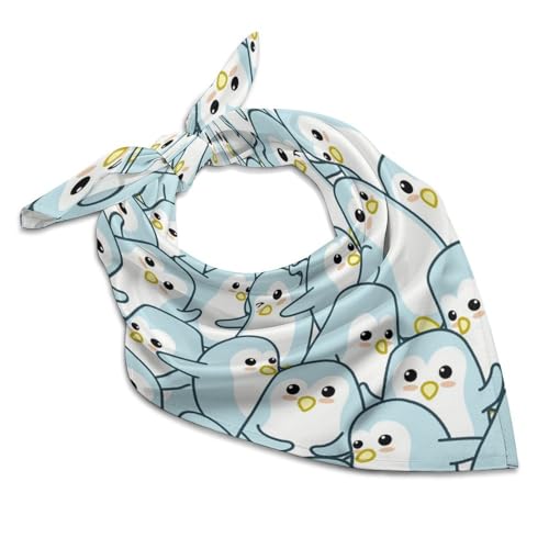 Cute Penguin Bandana Hair Scarf Headband Adjustable Neckerchief for Men Women Decor