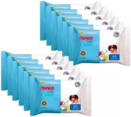 Turma da Mônica Baby, Toalhas Umedecidas, Kit com 12 Pacotes, Sem...