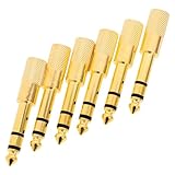 VICASKY 6 adaptadores de audio, cobre dorado