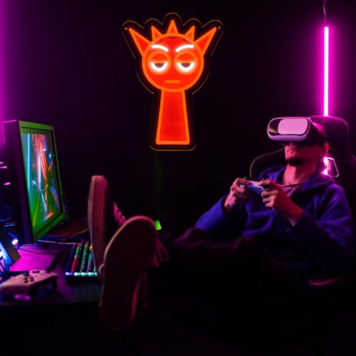 Image of AHlove Game Neon Sign for Wall Decor，Anime LED Neon Lights for Game Room、Man Cave，Birthday、Christmas Gifts for Boys