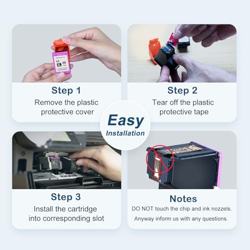 MYTONER Remanufactured Ink Cartridge Replacement for HP Ink 67 67XL Black for DeskJet 2700e 2700 2755e 2755 2734e Envy 6055e 6400 6000 Envy Pro 6452 6458 Printer (2 Black) 67Xl Black Ink Cartridge - Thumbnail 7