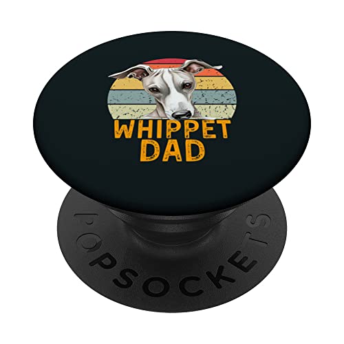 Whippet Dog Dad Retro Vintage Dogs My Cardio Dog Lovers PopSockets PopGrip Adesivo