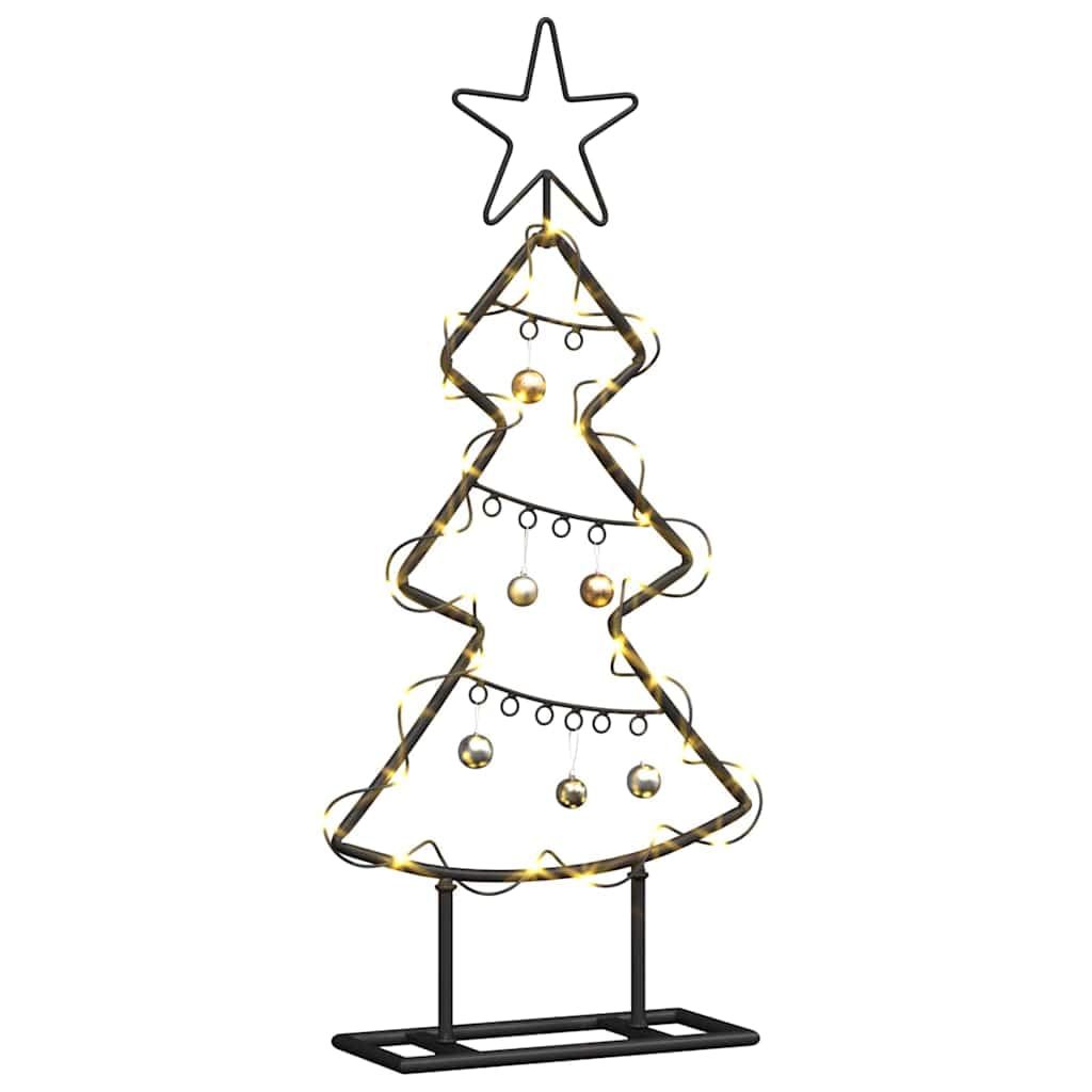 vidaXL Albero di Natale in metallo Nero 60 cm Acciaio