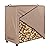 ULTCOVER Waterproof Firewood Racks Cover 4 Feet Heavy Duty Outdoor Logs Holder Stand Cover