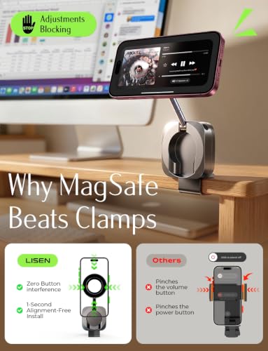 LISEN MagSafe Hands Free Travel Phone Holder for iPhone $9.85 + Free Shipping w/ Prime or on $35+ + 61% Off Code NMSGJSK6 Prime - image 3