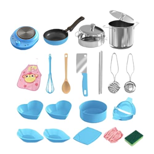 Juego de Cocina Infantil - Juguetes de Cocina,Utensilios Realistas Seguros para Niños Pequeños Juego Simbólico Interactivo Motricidad Fina para Hogar Niños Niñas Sala de Juegos