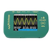 Portable Handheld Digital Oscilloscope, 10MHz Bandwidth, s Sampling, USB Rechargeable, with Probe