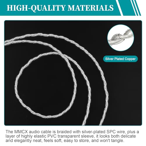 Cable Zosvoses SE535 Compatible MMCX 3.9ft miniatura 4