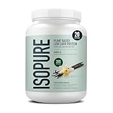 Nature's Best Plant Based Vegan Protein Powder by Isopure - Organic Keto Friendly, Low Carb, Gluten Free, 20g Protein, 0g Sugar, Vanilla 1.23 Pound (20 Servings)