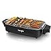 Barbecue Elettrico Senza Fumo Grill Elettrico da Tavolo Griglie con Vassoio Raccogligrasso per Balcone e Giardino, Termostato Regolabile, 1800W - Nero