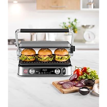 De'Longhi CGH1112DP MultiGrill 1100, Elektrogrill mit spezieller App, elektronische Steuerung mit 2 unabhängigen… – Bild 6