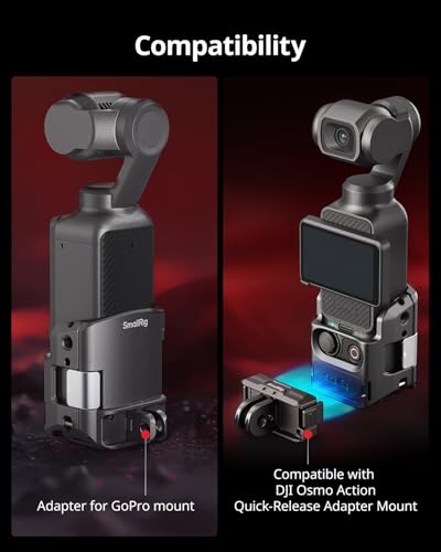 Support DJI Pocket 3 SMALLRIG cage aluminium adaptateur extension griffe