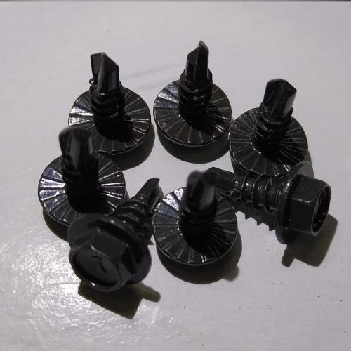 Shorpioen 100-Pack #14 x 1 Hex Washer Self Drilling Bronze 3/8" Head BC-1416KWBR38