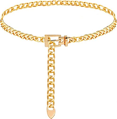 KEWUF Kettengürtel Damen - Glitzer Taillenkette 119cm Verstellbar