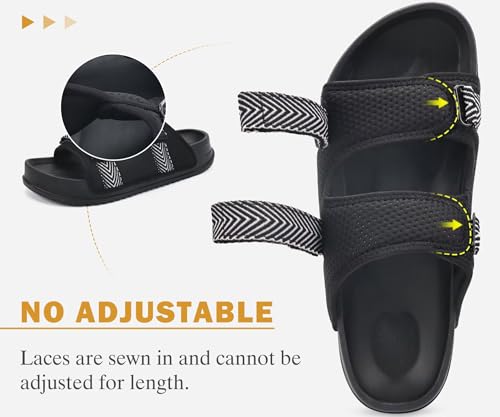 Image of KuaiLu Mens Casual Sandals with Comfortable Orthopedic Arch Support Summer Beach Walking Shoes Cushion Slides Slip on Indoor Outdoor