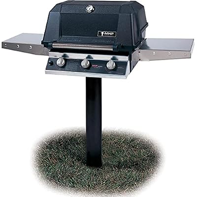 MHP Tri-burn W3g4dd Natural Gas Grill With Searmagic Grids On In-ground Post
