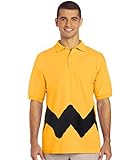 Animation Shops Peanuts Charlie Brown Costume Polo Shirt-Large